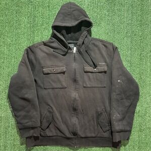Y2K O'Neill Black Full Zip Fleece Lined Hoodie Men's XL